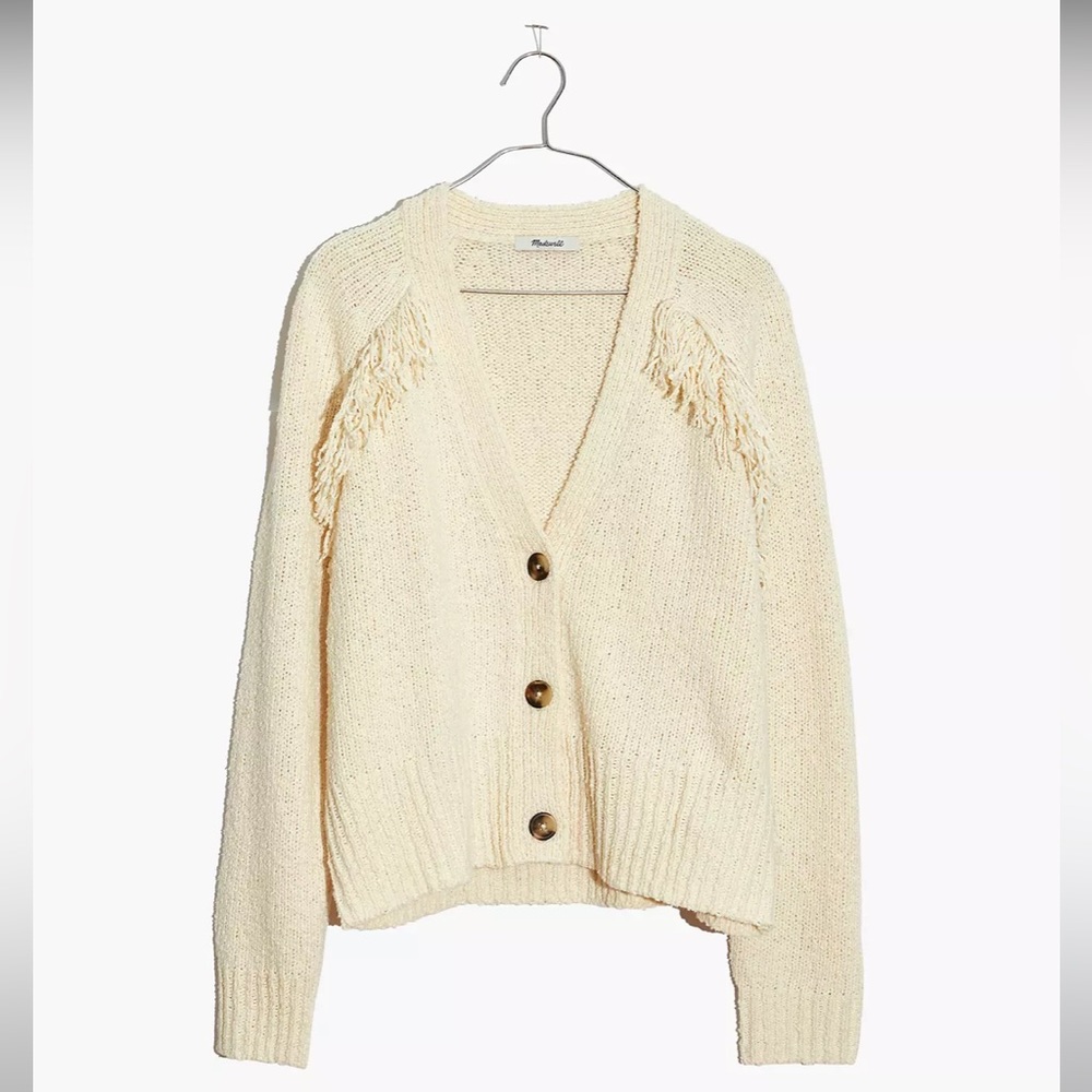 Madewell Chatterton Fringe Cardigan Sweater